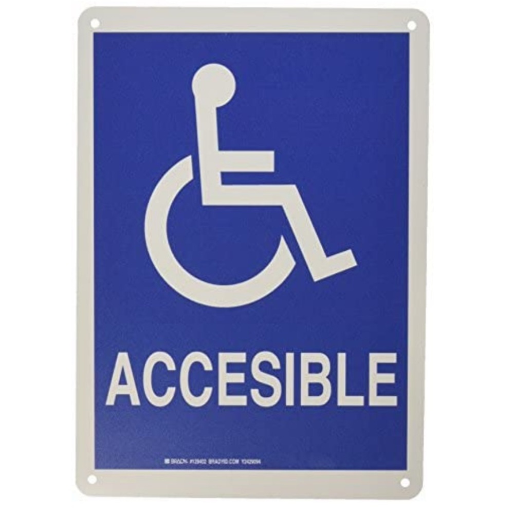 Brady 129402 Metal Legend “Accessible" Sign